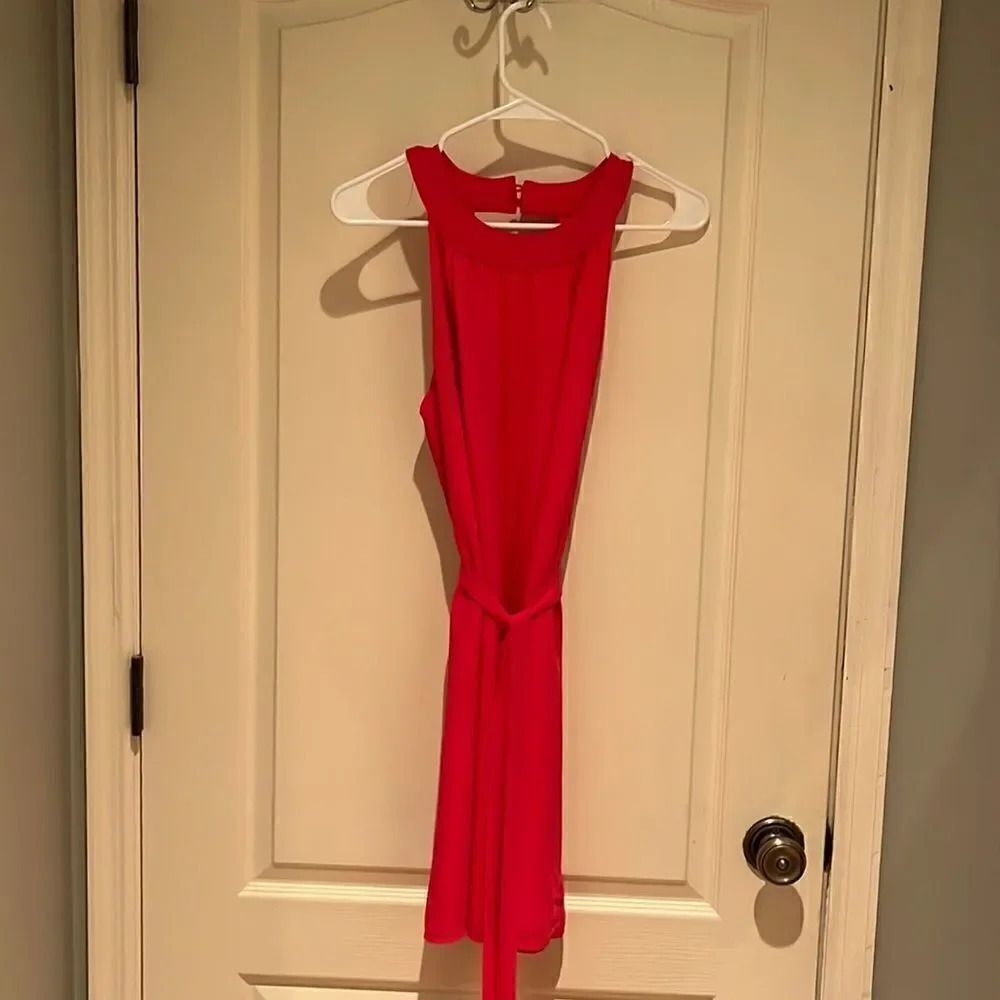 Naked Zebra pink dress with tie. size M